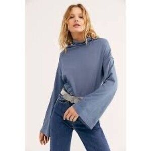 We the Free Blue Supernova Long Dolman Wide Sleeve Oversized Boho Top Small